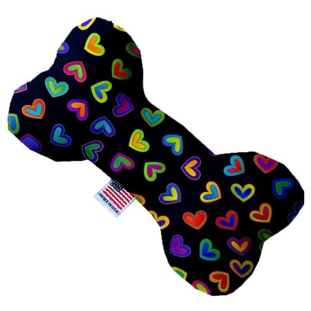 Mirage Pet Products Bright Canvas Bone Dog Toy 10 in. 1106-CTYBN10